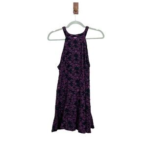 Free People Dress Womens Small Purple Black Dark Floral Romantic Whimisgoth Boho